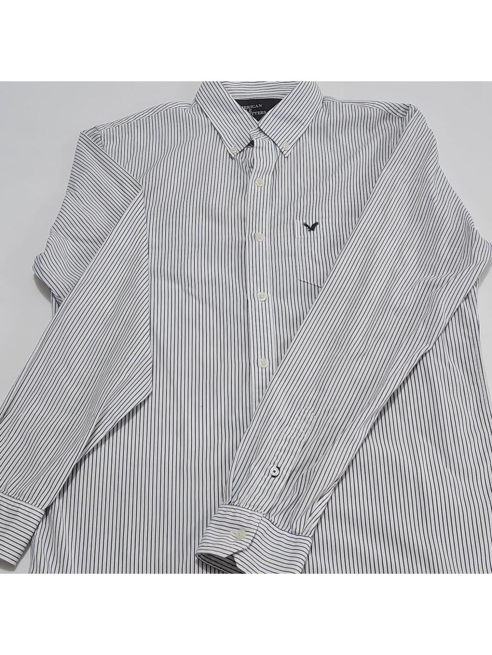 American Eagle Outfitters Vintage Fit Men's Blue/White Striped Shirt M Pockets